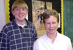 Chris Johnson with his aunt, author Louisa Dixon. Photo by N. Jacobs