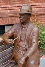 Statue of William Faulkner, photo by N. Jacobs