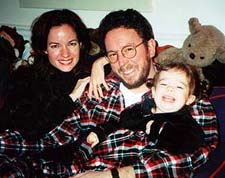 Beth Ann Fennelly, Tom Franklin, and daughter Claire at 19 months