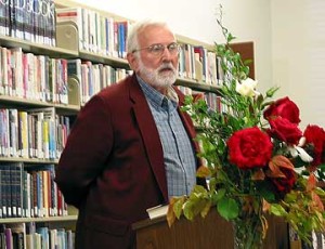 Godbold speaks at the Starkville Public Library.