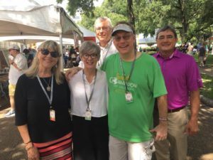 Joe Lee, Susan Cushman, and John Floyd with other authors at the 2017 Mississippi Book Festival
