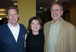 Krystal Jenkins with her dad and John Maxwell at MSU, November, 2001