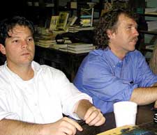 Scott Morris and Ted Ownby sign their books at Off-Square Books in Oxford during the Oxford Conference of the Book, 2003.