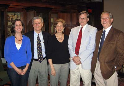 Photo above: Kathy Jacobs, author Noel Polk, Nancy Jacobs, author Howard Bahr, and Paul Jacobs on April 29, 2008.