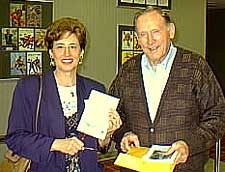 Phillips with teacher Nancy Jacobs at MSU