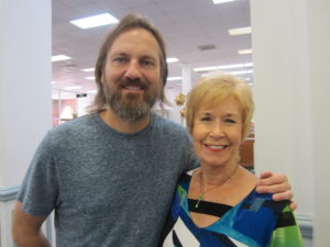 Michael Ferris Smith with Sue Minchew. April, 2017. Photo by Nancy Jacobs