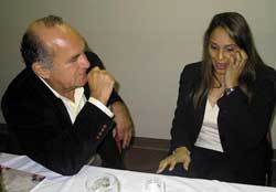 Actor/director Stuart Margolin (best known as "Angel" in James Garner's Rockford Files) and Natasha Trethewey. Photo left and below by Nancy Jacobs. Natchez Literary Festival, 2004