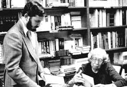 photo courtesy of Luke Wallin: Luke Wallin with Mississippi author Eudora Welty. Photo by Mary Elizabeth Gordon, wife of Wallin.