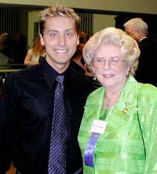 Lance Bass and Cora Norman at Bass's induction into the Mississippi Musicians Hall of Fame, 2003. Photo courtesy of Jim Brewer