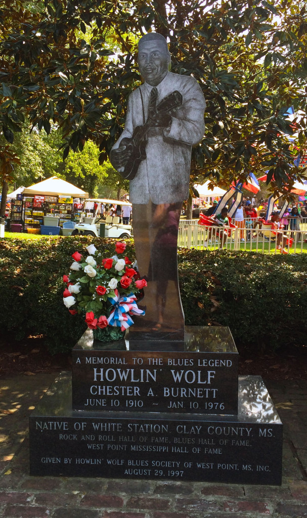 Howlin' Wolf Statue in West Point, MS