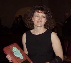 Still's granddaughter accepts the award for the Mississippi Musicians Hall of Fame. Photo by Nancy Jacobs